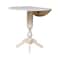 International Concepts Round 42 in Rd Dual Drop Leaf Pedestal Table, 42.3 inH, Unfinished, Ready to Finish, 42 in W, 42 in L K-42DPT-11P-2 - alternate 3